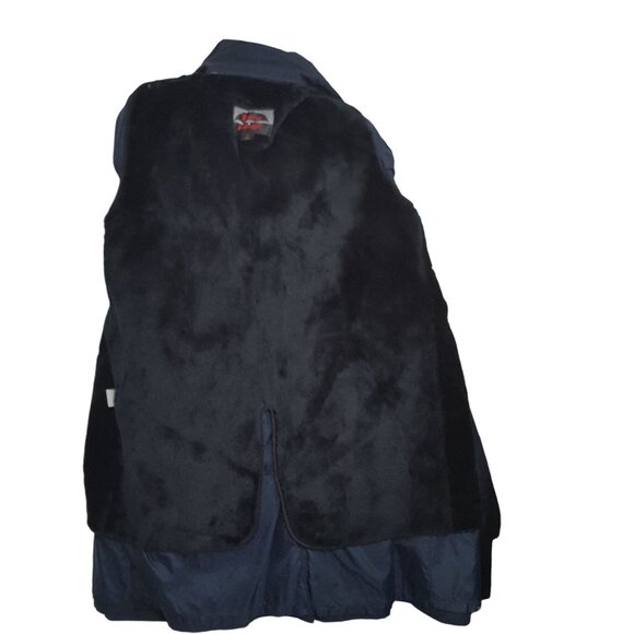 Botany Weather Topper Mens 42 Reg Navy Double Breasted Zip Out Fur Lining - Picture 7 of 7